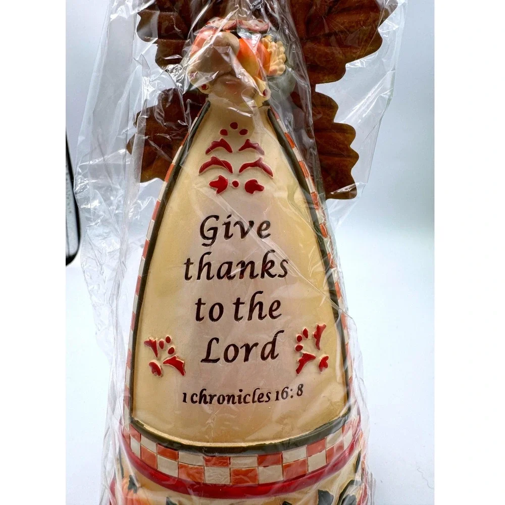 Faith At Home Harvest Angel Figurine 1 Chronicles 16:8 Give Thanks NIB
